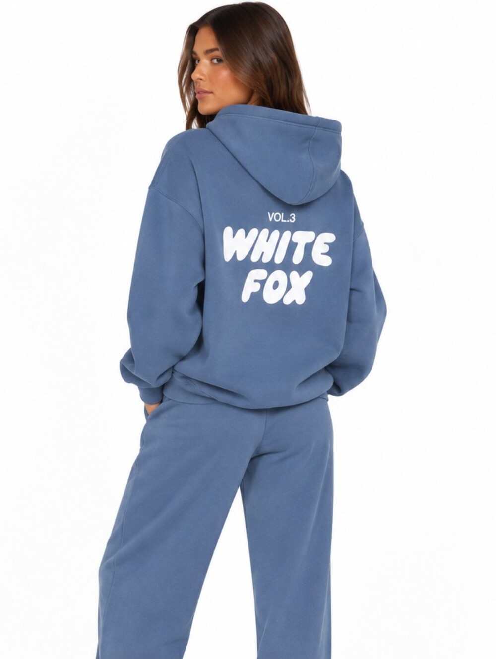 White Fox Vol 3 Blue Sweatshirt Hoodie Size S